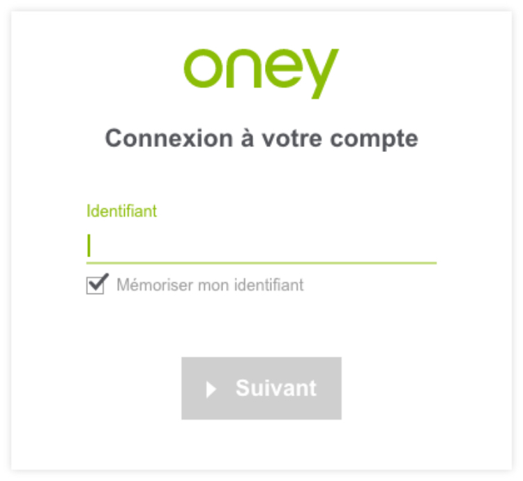 Connexion à votre compte étape 1
